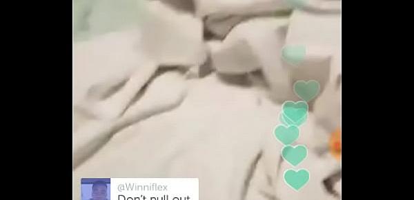  Girl on periscope shows off her fat ass